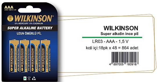 ALKALİN PİL WILKINSON İNCE